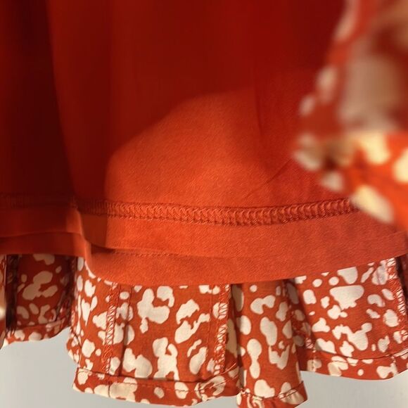 Rust Orange Leopard Print Skirt - Picture 7 of 12